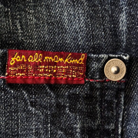 7 For All Mankind Men’s Jared Straight Leg Jeans Size 40x35 Dark Wash Denim USA - Picture 9 of 10